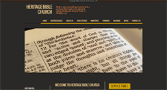 Desktop Screenshot of heritage-bible-church.com