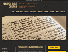 Tablet Screenshot of heritage-bible-church.com